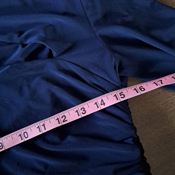 Lauren Ralph Lauren Evening Size 8 Navy Blue Floor Length Dress Embellished - Picture 9 of 9